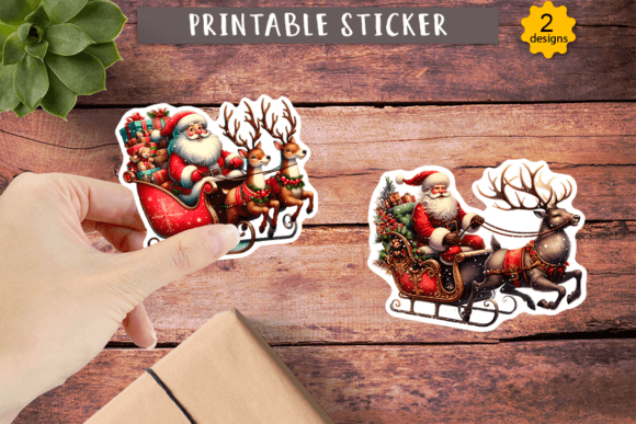 Download Santa Stickers | Christmas Gift Stickers - Gift stickers Collection