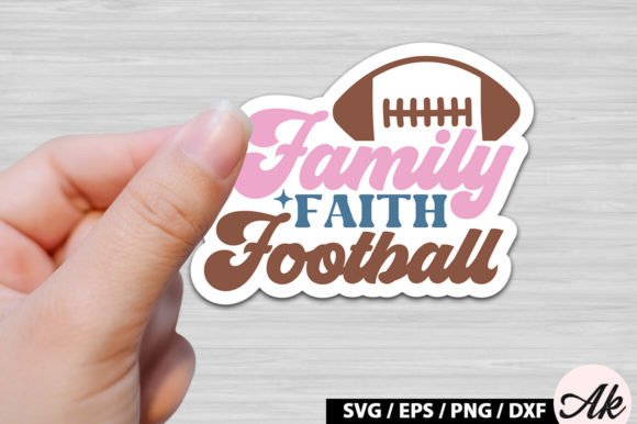 Download Family Faith Football Retro Stickers - Retro stickers Collection