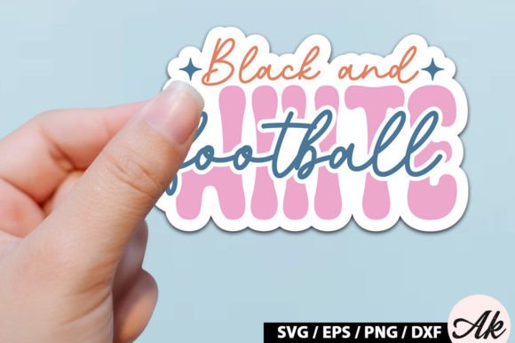 Download Black and White Football Retro Stickers - Retro stickers Collection