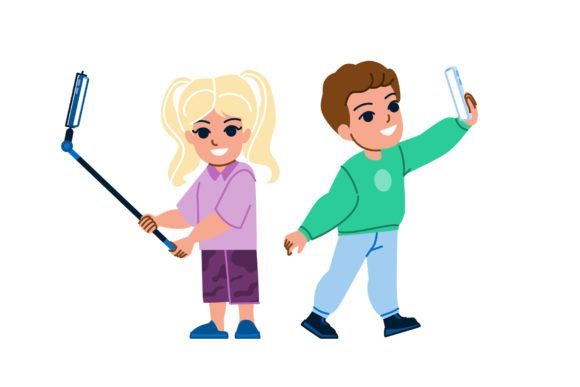 Download Selfie Kid Vector - Premium Resources