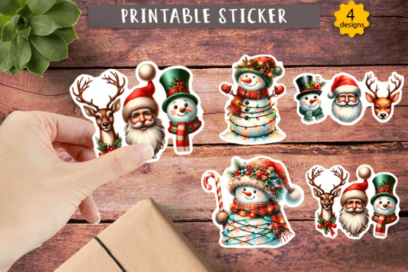 Download Christmas Gift Stickers | Snowman Santa - Gift stickers Collection
