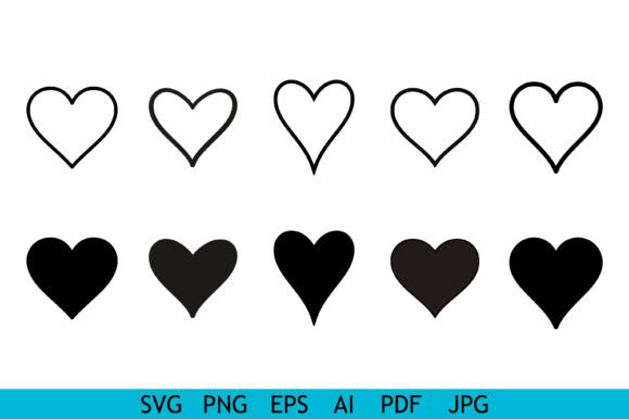 Download Simple Heart Shape Icon Set - Heart shape Collection