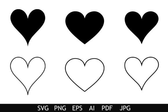 Download Basic Heart Shape Clipart Set - Heart shape Collection