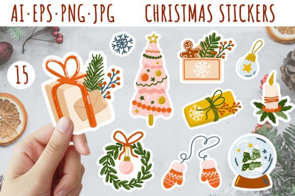 Download Christmas Gift Stickers - Gift stickers Collection