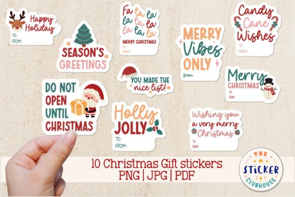 Download Christmas Gift Stickers, Gift Tag - Gift stickers Collection