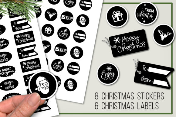 Download Christmas Gift Stickers and Labels PNG - Gift stickers Collection