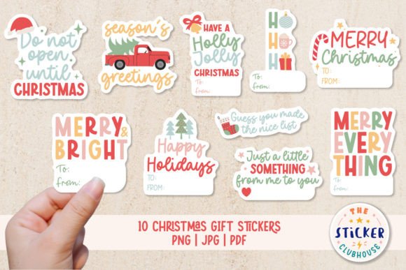 Download Christmas Gift Stickers Bundle - Gift stickers Collection