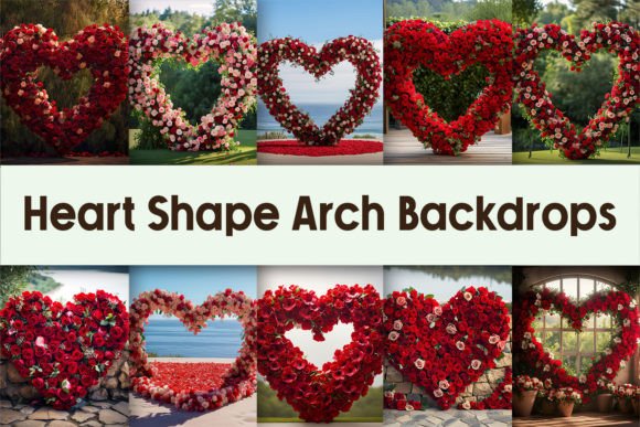 Download Heart Shape Arch Backdrops - Heart shape Collection