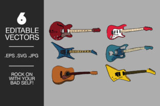 Download Rock and Roll Guitar Vectors Vol1 - Vectors Collection