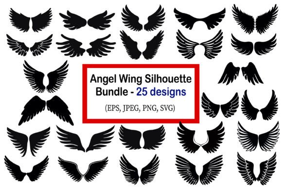Download Angel Wings Silhouette Vectors - Vectors Collection