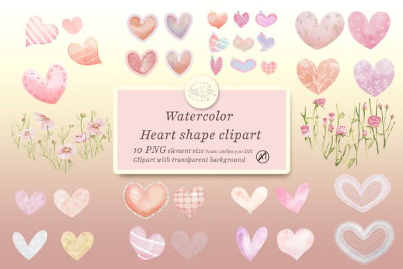Download Watercolor Heart Shape Clipart - Heart shape Collection