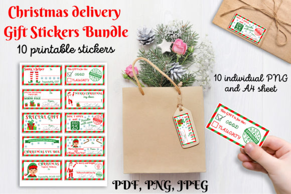 Download Christmas Delivery Gift Stickers Bundle. - Gift stickers Collection
